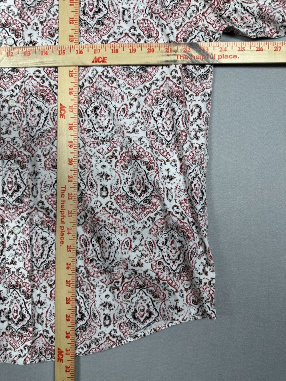 Panhandle Slim Mens Western Button-Up Shirt Paisley Print Cotton Long Sleeve L - Picture 7 of 7